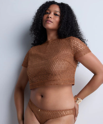Aubade Stardust dream Sleeve top Amber Gold