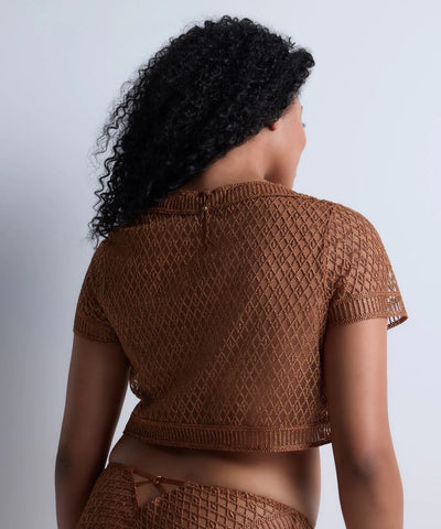 Aubade Stardust dream Sleeve top Amber Gold