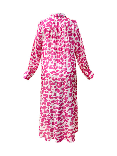 Kaanda Beach Life Skjortklänning leo pink