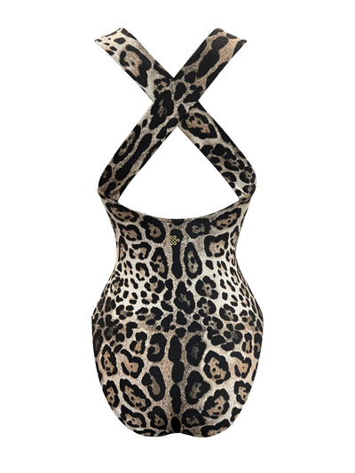 Kaanda Beach Life Halter ring onepiece Cheetah