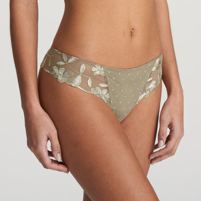 Marie Jo Agnes Thong Golden Olive