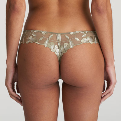 Marie Jo Agnes Thong Golden Olive