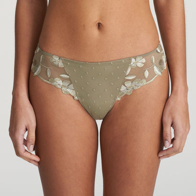 Marie Jo Agnes Thong Golden Olive