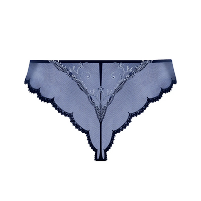 Lise Charmel Deesse en glam Thong Marine Argent