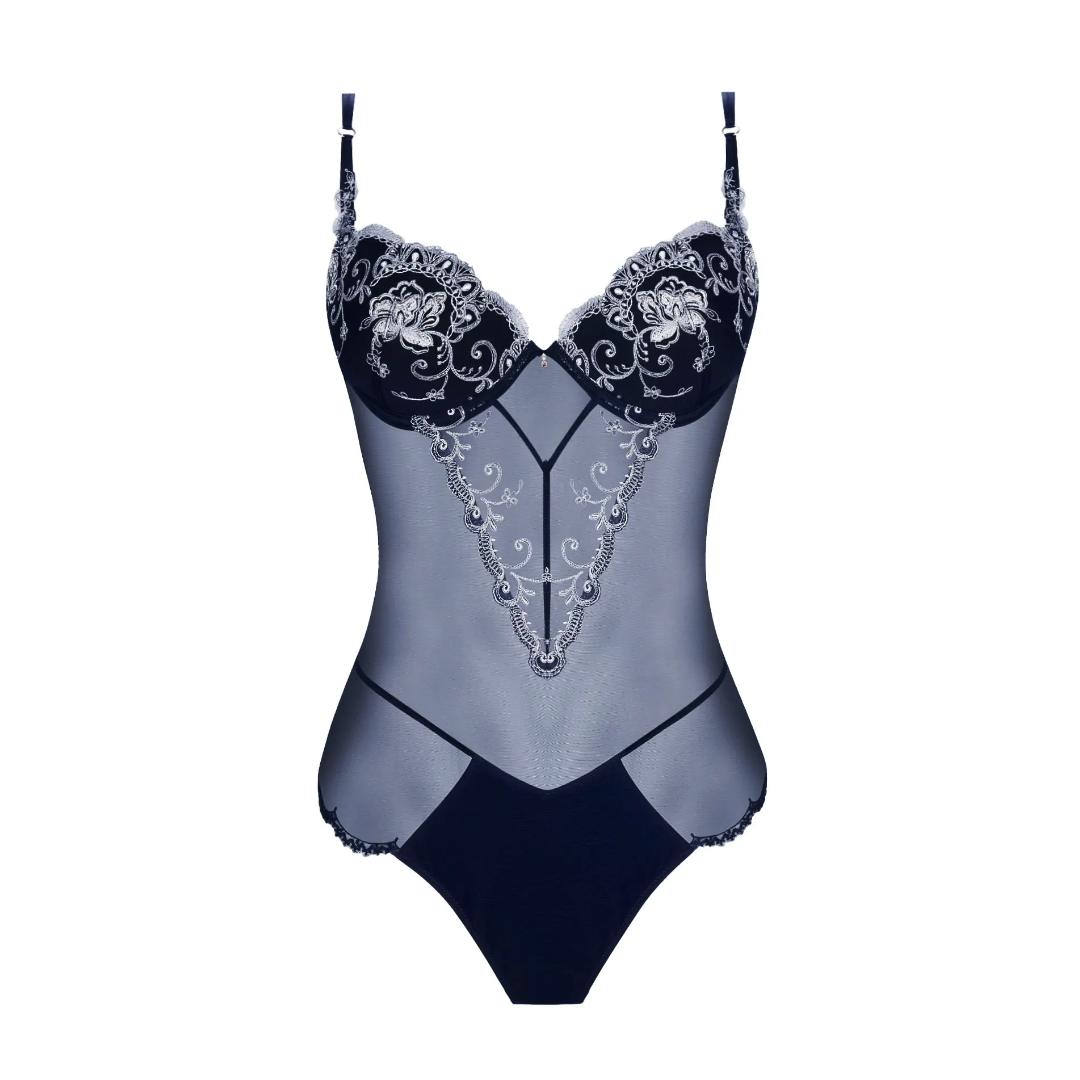 Lise Charmel Deesse en glam Bodysuit Marine Argent