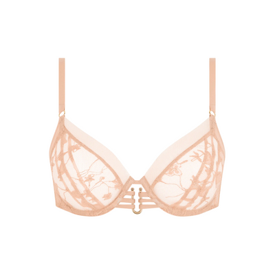 Chantelle X Impulse Plunge underwire bra Beige