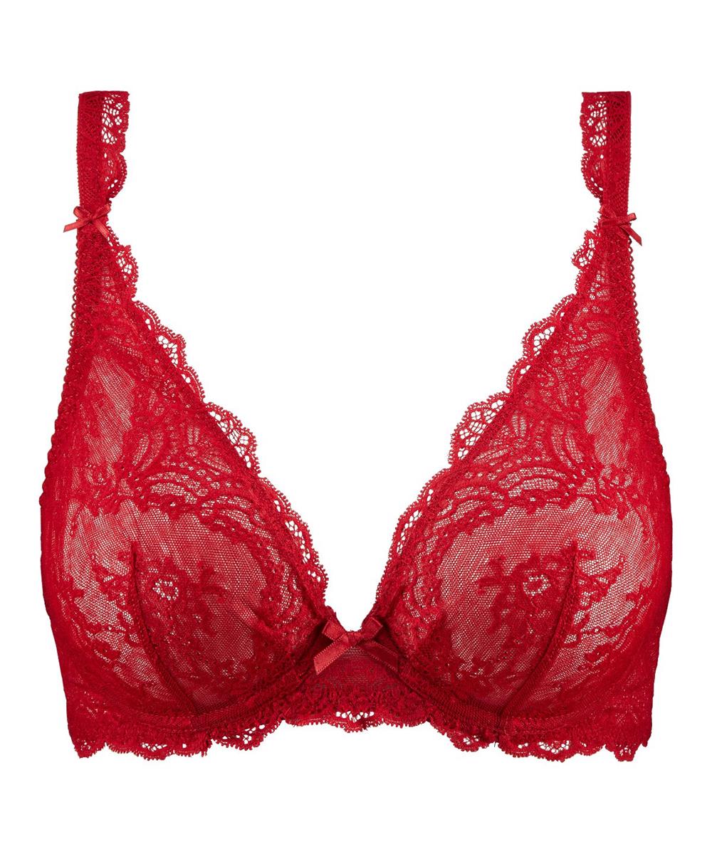 Aubade Danse Des Sens triangle plunge bra Irresistible Red