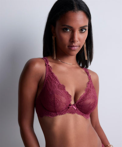 Aubade Danse Des Sens Triangle Plunge Bra Mulberry