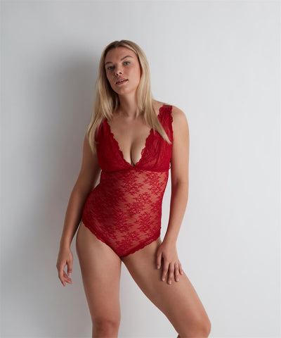 Aubade Danse des sens all lace body Irresistible Red