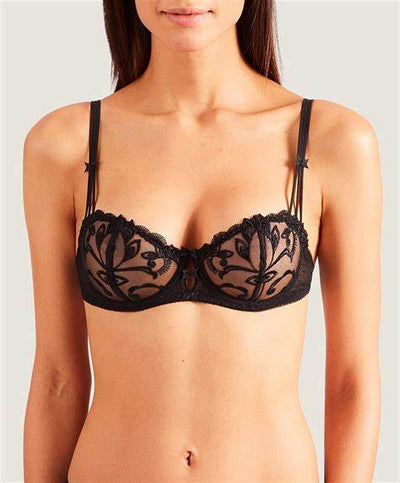 Aubade Au Bal de Fleur Balcony bra Noir