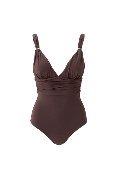 Melissa Odabash PANAREA SWIMSUIT Brown