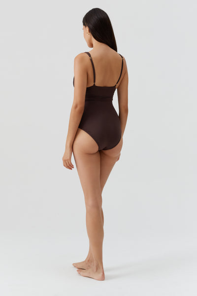Melissa Odabash PANAREA SWIMSUIT Brown