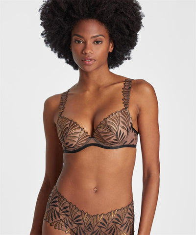 Aubade Sensory Illusion Moulded Bra Golden Leaves