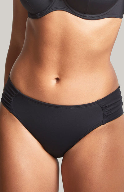 Panache Anya Riva Gather Bikini Bottoms Black