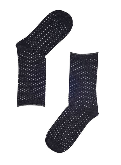 Note bamboo/lurex Black SIlver dots