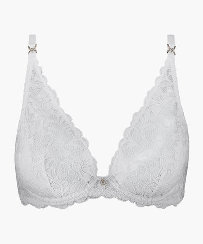 AUBADE Mon Bijou triangle plunge BRA Blanc