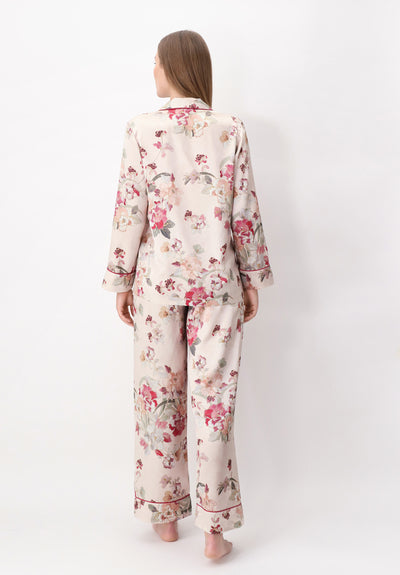 Luna di Seta Floral deco Silk Pyjama