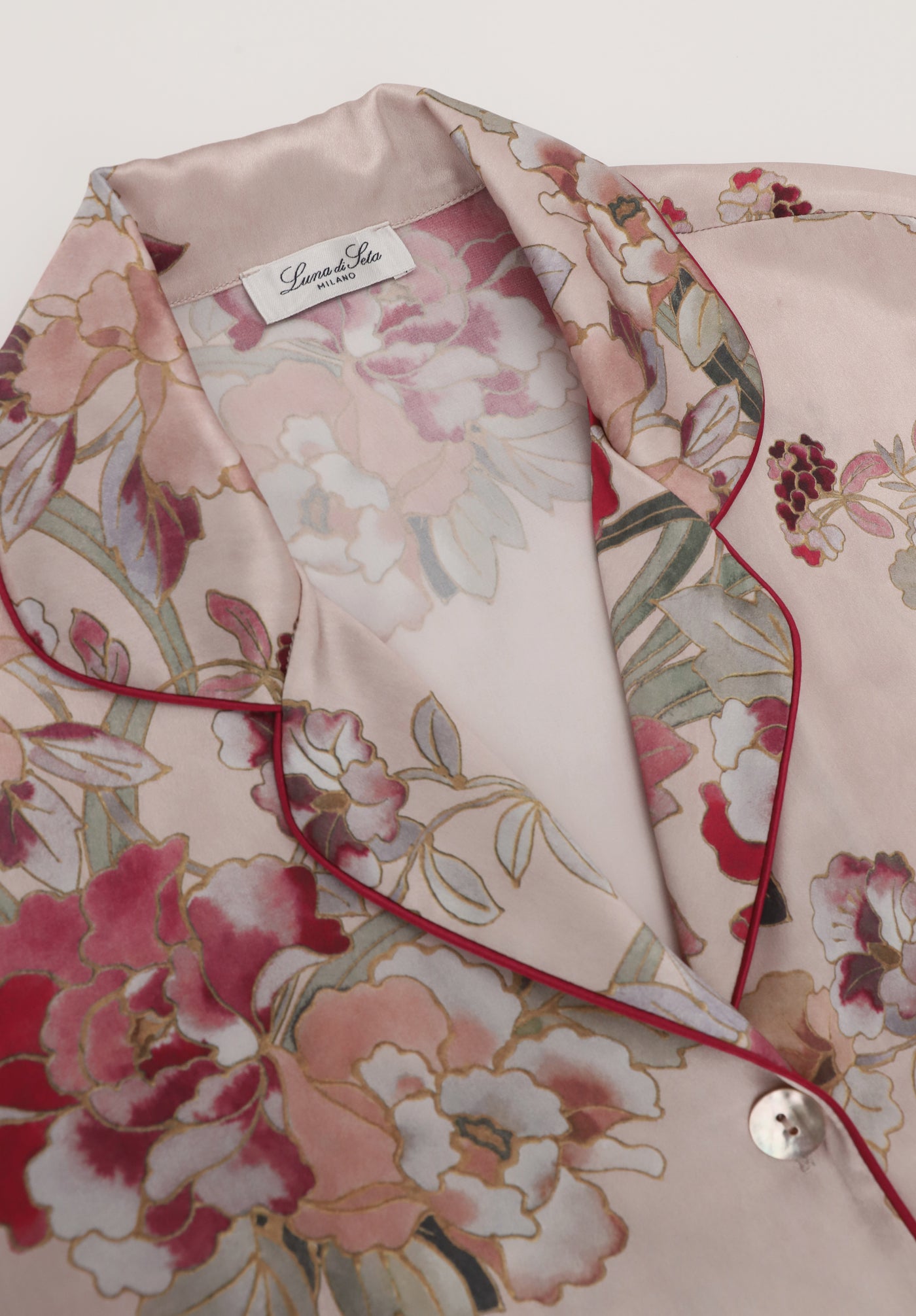 Luna di Seta Floral deco Silk Pyjama