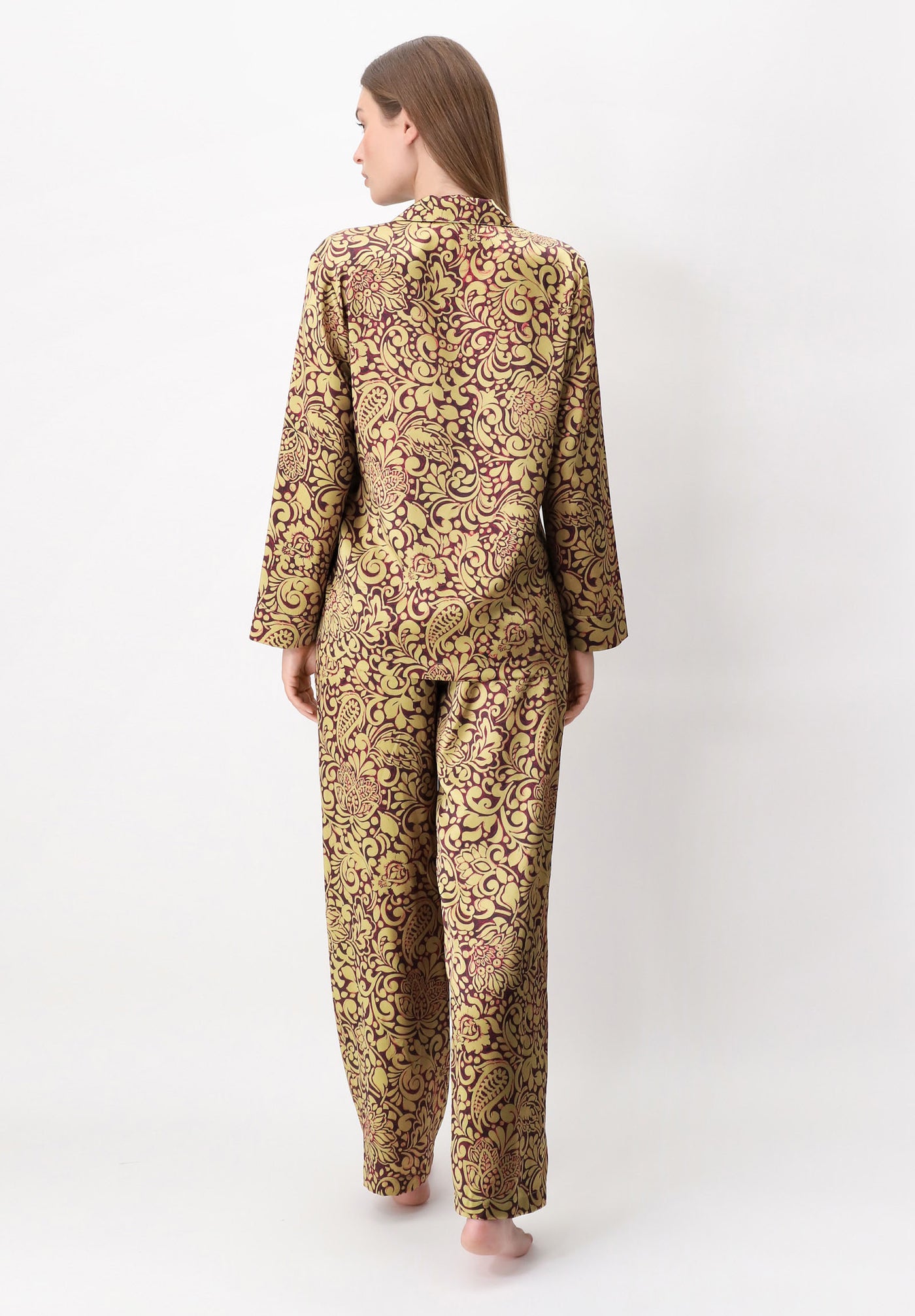 Luna di Seta Golden Deco Silk Pyjama