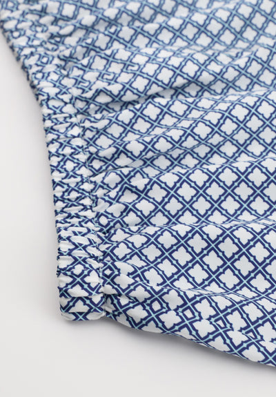 Luna di Seta Silk Pajama Lantern Shadow Ivory Blue