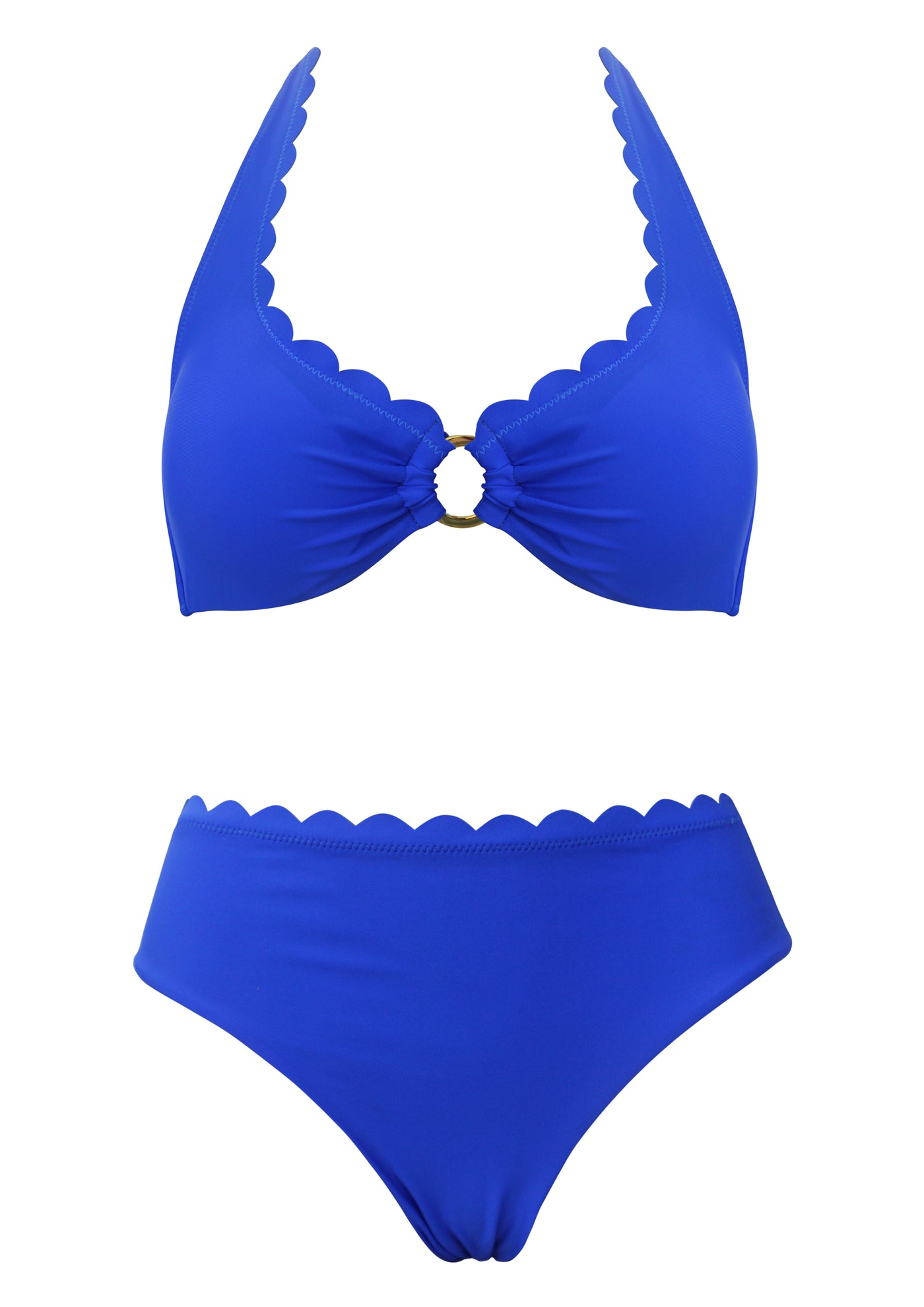 Kaanda Beach life Venus underwire halter bikini Blue
