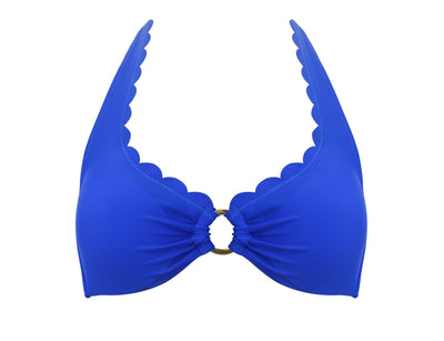 Kaanda Beach life Venus underwire halter bikini top Blue