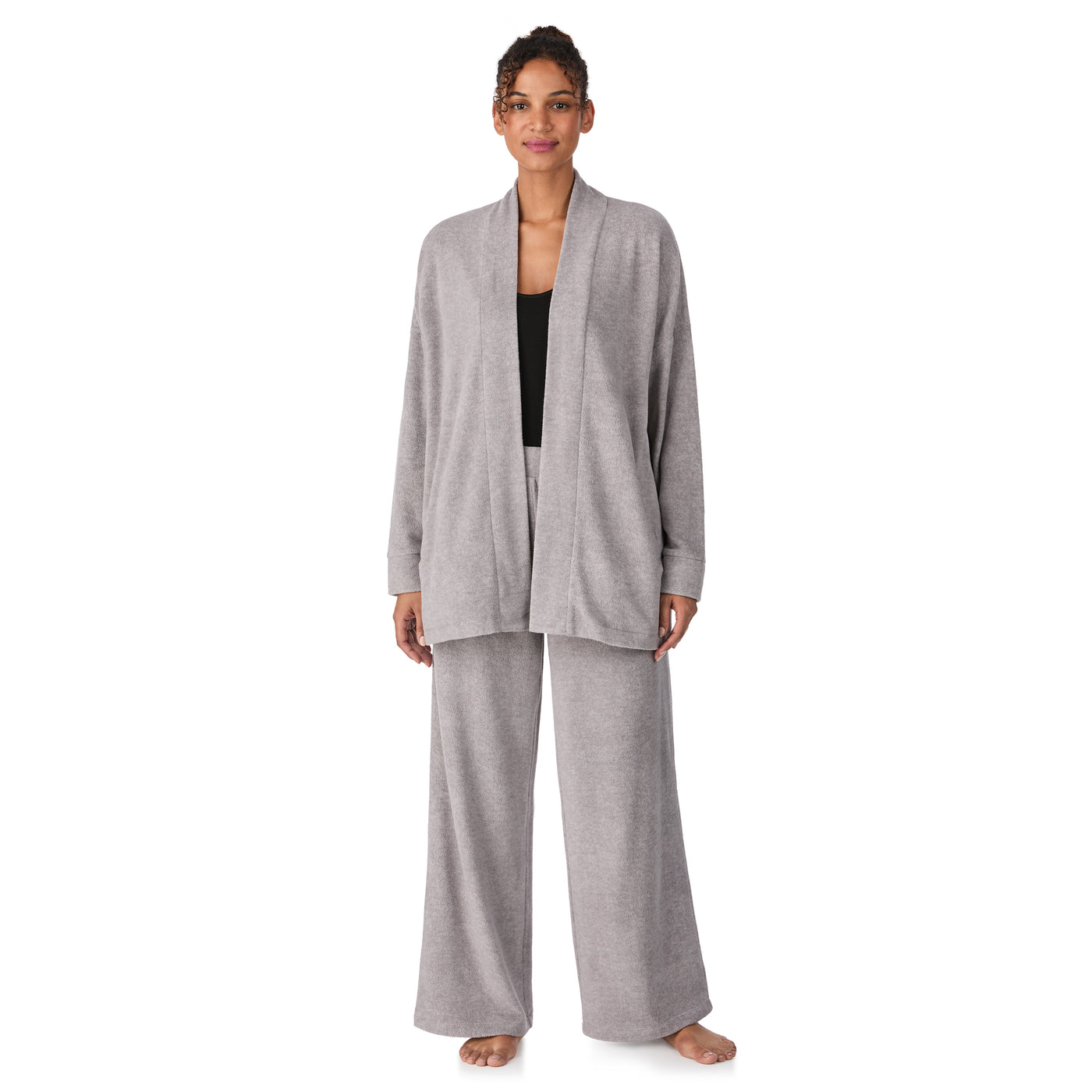 DKNY Let’s Get Cozy L/S Top & Pant Light Grey