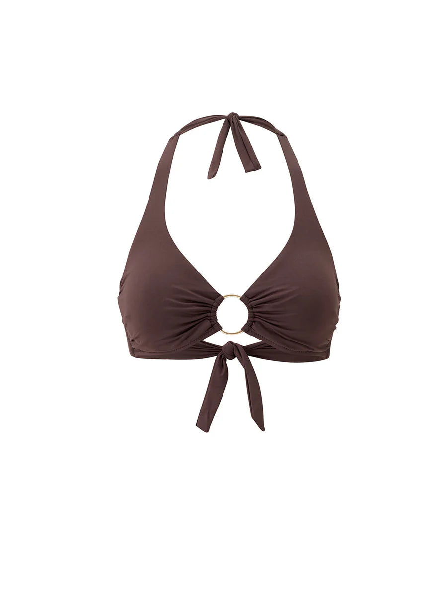 Melissa Odabash Brussels Bikini Top Brown