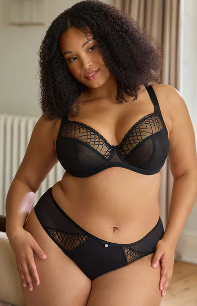 Panache Ella Plunge Bra Black Sequin