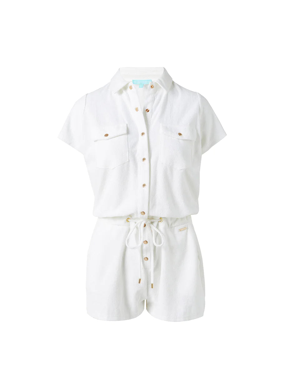 Melissa Odabash Cheryl Playsuit White