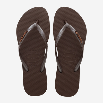 Havaianas Logo Metallic Dark Brown