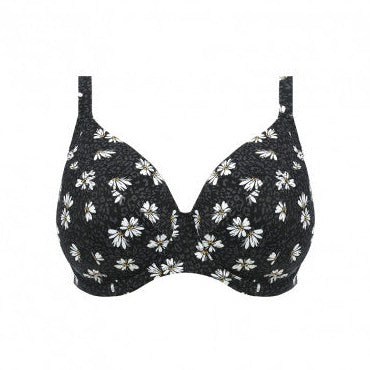 Elomi Swim Plain Sailing Plunge Bikini Top Black Daisy