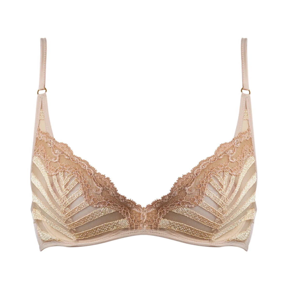 Andres Sarda Oxman Plunge bra Light tan
