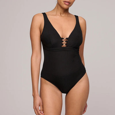 Marie Jo Swim Emly Plunge Swimsuit Wireless Black