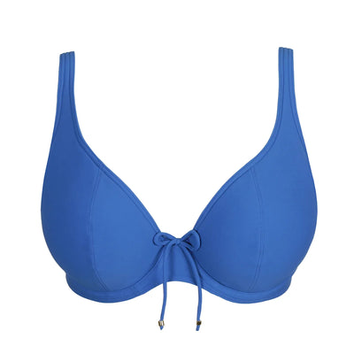 PrimaDonna Swim Aswan Padded Plunge bikini top Delphinium Cheer Blue
