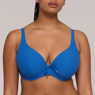 PrimaDonna Swim Aswan Padded Plunge bikini top Delphinium Cheer Blue
