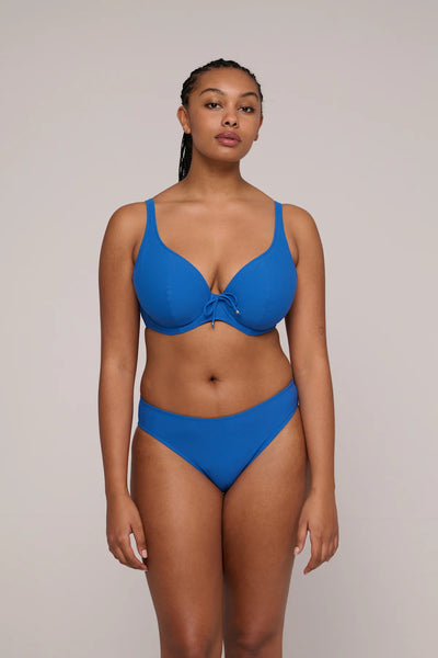 PrimaDonna Swim Aswan Padded Plunge bikini top Delphinium Cheer Blue
