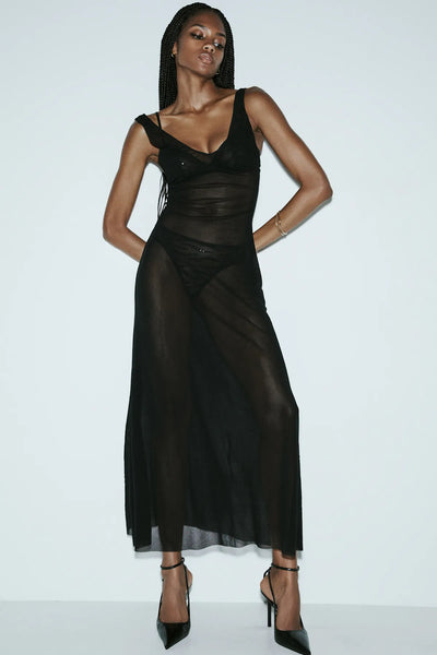 Sarda Milhon Dress Long Black