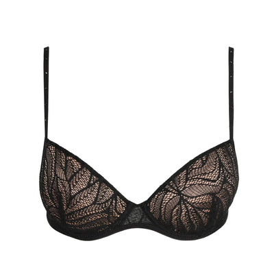 Sarda Mae Padded plunge Bra Black