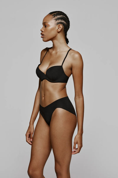 Sarda Tau Padded Plunge Bra Black