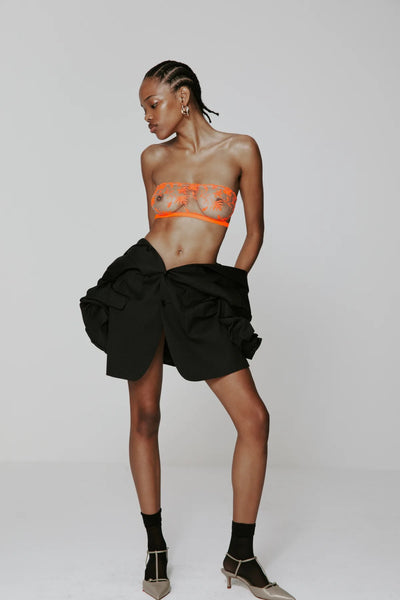Sarda Shay Non padded strapless bra Orange Shock