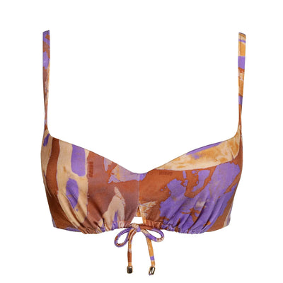 Sarda Swim Johanson Padded plunge Bikini Top Kalahari Sand