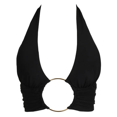 Sarda Swim Lita Padded Triangle Bikini Top Black