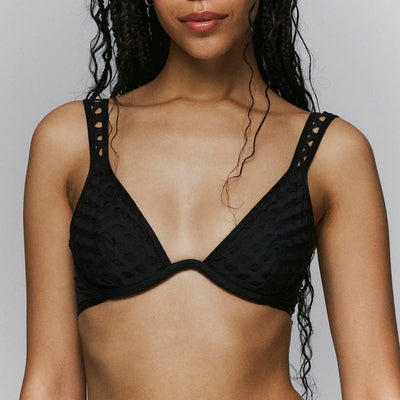 Sarda Swim Holt Flexi Wire Bikini Top Black