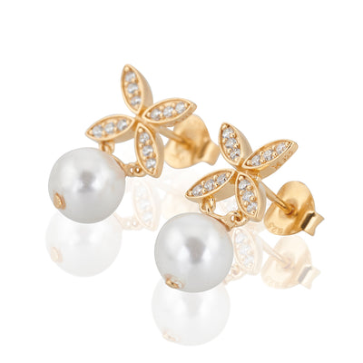 Carolina Gynning Ellipse mini pearl örhängen