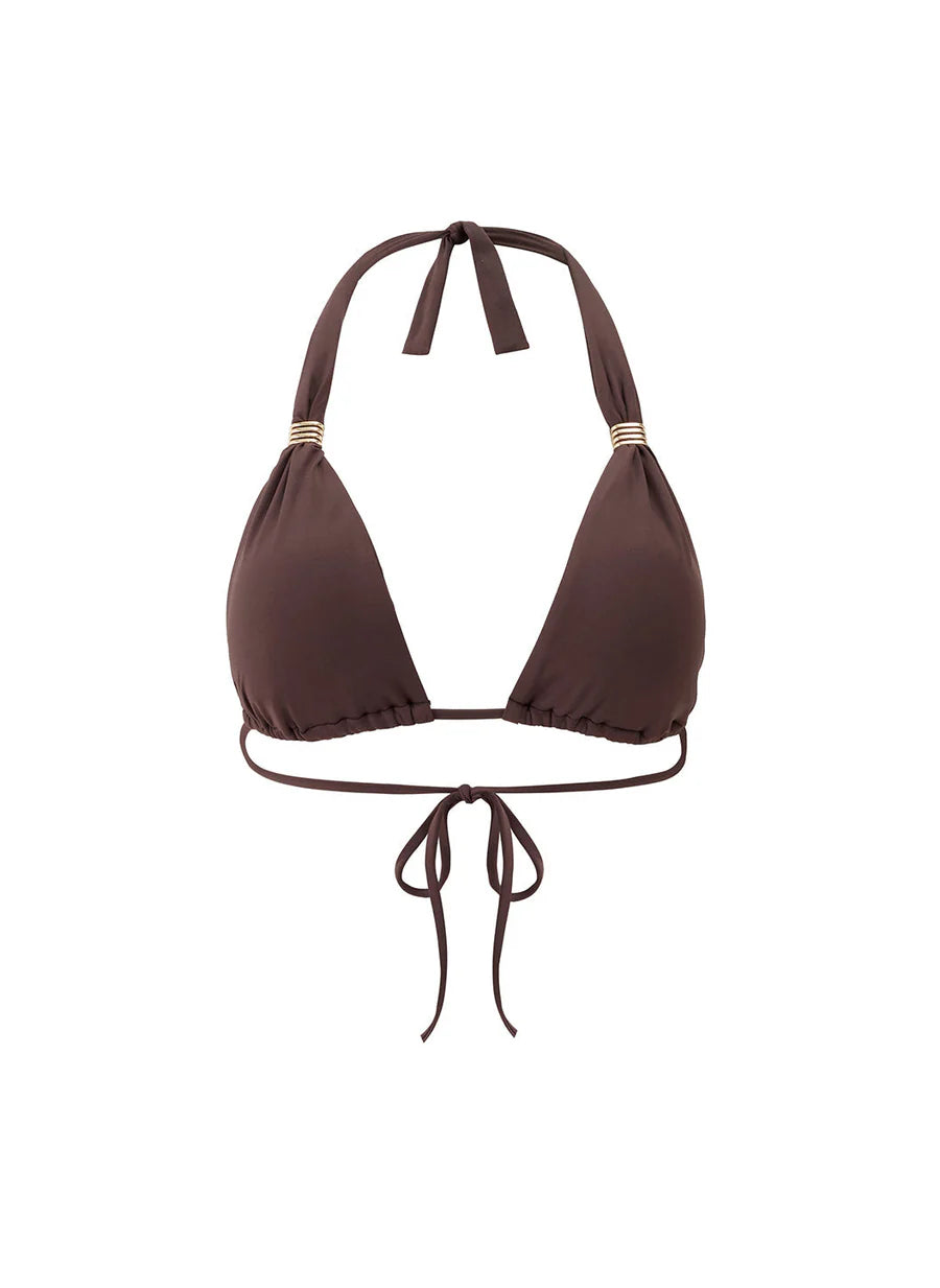 Melissa Odabash Grenada Bikini Top Brown