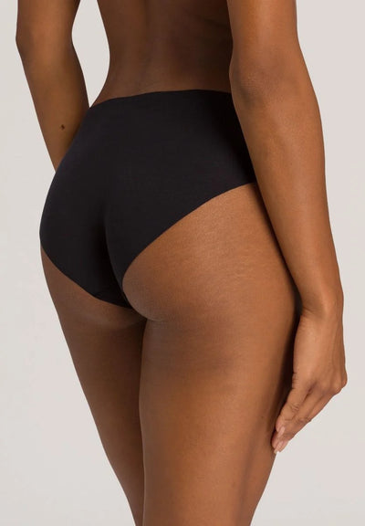 Hanro Invisible Cotton High Cut Brief Black