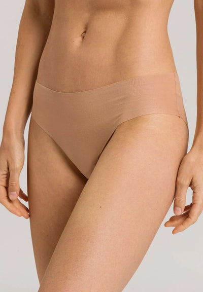 Hanro Invisible Cotton High Cut Brief Beige
