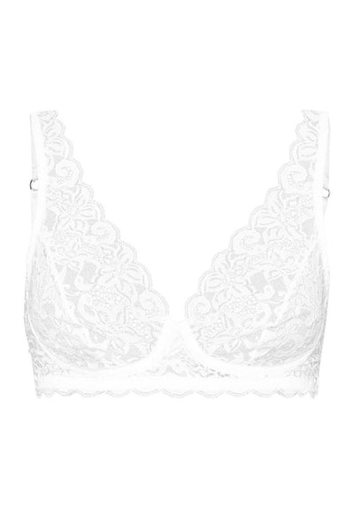 Hanro Moments Lace Cup Soft Bra White