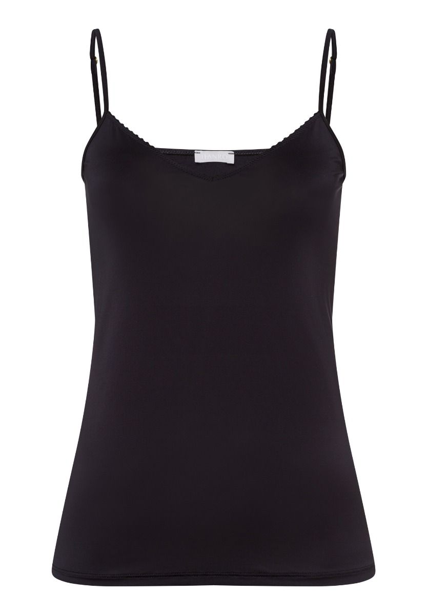 Hanro Satin Deluxe Spaghetti Camisole Black